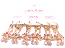 Cargar imagen en el visor de la galería, Multi color spade with hanging pink crystal