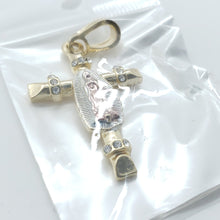 Cargar imagen en el visor de la galería, Our lady of Guadalupe on a cross with clear crystals