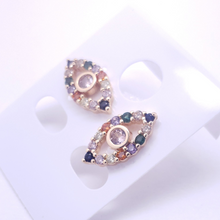 Cargar imagen en el visor de la galería, Multi crystal hollow eye (earring)