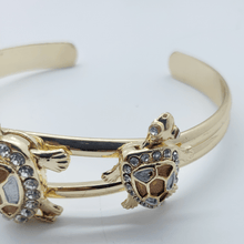 Cargar imagen en el visor de la galería, Dual shell color Tri turtles with clear crystals