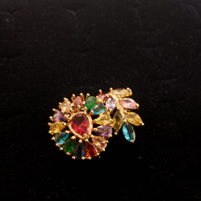 Cargar imagen en el visor de la galería, Zirconia multi color crystals on wheel with stem and crystal pedals