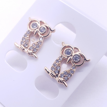 Cargar imagen en el visor de la galería, Hollow clear eye Owl with clear crystals