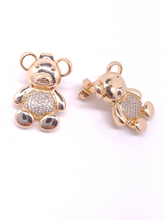 Load image into Gallery viewer, Bear with gold bellly and clear crystals