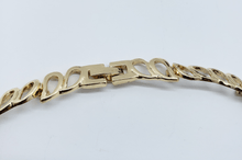 Load image into Gallery viewer, Multi color laminated ribbon with net design and clear crystals