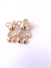 Load image into Gallery viewer, Bear with gold bellly and clear crystals