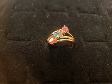 Cargar imagen en el visor de la galería, Slanted Tri colored crystals design