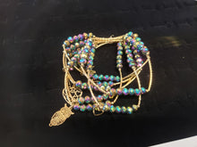 Load image into Gallery viewer, Litmus color crystal Bangle with hanging pendants