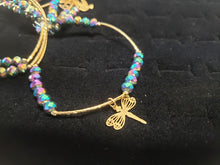 Load image into Gallery viewer, Litmus color crystal Bangle with hanging pendants