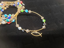 Load image into Gallery viewer, Litmus color crystal Bangle with hanging pendants