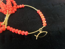 Load image into Gallery viewer, Red color crystal bangle with hanging pendants