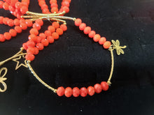 Load image into Gallery viewer, Red color crystal bangle with hanging pendants