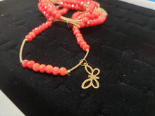 Load image into Gallery viewer, Red color crystal bangle with hanging pendants