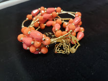 Load image into Gallery viewer, Pink & Orange colored crystal bangles with hanging pendants
