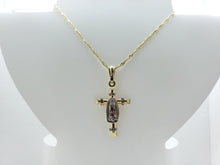 Cargar imagen en el visor de la galería, Our lady of Guadalupe on a cross with clear crystals