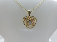 Cargar imagen en el visor de la galería, Hollow heart with a tri color hollow butterfly