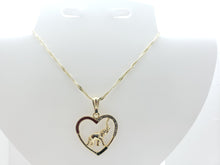 Load image into Gallery viewer, Hollow Hear with an elephant center and multi color crystals - Rosina Jewlery