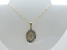 Load image into Gallery viewer, Tri color Our Lady of Guadalupe pendant for 15 year Birthday - Rosina Jewlery