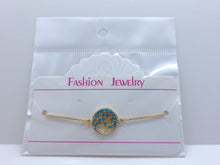 Cargar imagen en el visor de la galería, Celtic Tree with blue crystals (bracelet)