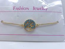 Cargar imagen en el visor de la galería, Celtic Tree with blue crystals (bracelet)