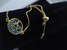 Cargar imagen en el visor de la galería, Celtic Tree with blue crystals (bracelet)