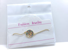 Load image into Gallery viewer, Celtic Tree with multi color crystals (bracelet)