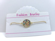 Load image into Gallery viewer, Celtic Tree with multi color crystals (bracelet)