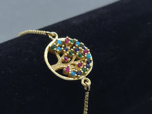 Load image into Gallery viewer, Celtic Tree with multi color crystals (bracelet)