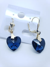 Cargar imagen en el visor de la galería, Navy blue crystal hearts