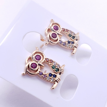 Cargar imagen en el visor de la galería, Hollow red eye Owl with multi color crystals