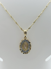 Load image into Gallery viewer, Tri color Our Lady of Guadalupe pendant for 15 year Birthday - Rosina Jewlery