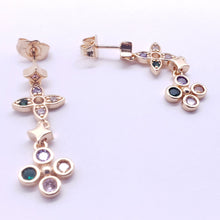 Cargar imagen en el visor de la galería, Hanging crosses with multi color crystals