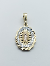 Load image into Gallery viewer, Tri color Our Lady of Guadalupe pendant for 15 year Birthday - Rosina Jewlery