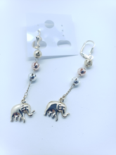 Load image into Gallery viewer, Hollow shimmering tri color ornament balls with hanging elephants