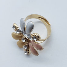 Load image into Gallery viewer, Laminated multi color daisies with clear crystals (set)