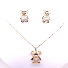 Load image into Gallery viewer, Bear with gold bellly and clear crystals