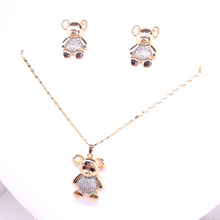 Load image into Gallery viewer, Bear with silver bellly and clear crystals