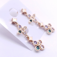 Cargar imagen en el visor de la galería, Hanging crosses with multi color crystals