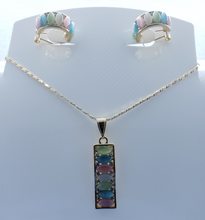 Cargar imagen en el visor de la galería, Multi color crystal row with crystals (set)