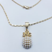 Load image into Gallery viewer, pearl pineapple with gold top and crystals