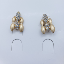 Load image into Gallery viewer, Laminated hanging pedals with clear crystals (set)