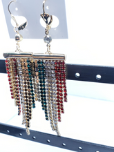 Cargar imagen en el visor de la galería, Tri color rope curtain earirings