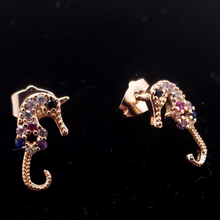Load image into Gallery viewer, Seahorse with multi color crystals