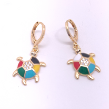 Cargar imagen en el visor de la galería, Multi colored turtle shell with clear crystals