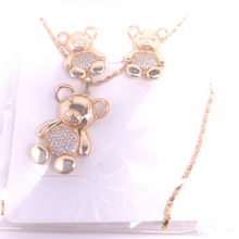 Load image into Gallery viewer, Bear with gold bellly and clear crystals