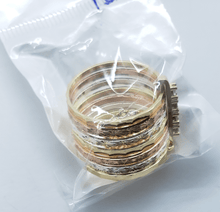 Cargar imagen en el visor de la galería, Tri color Our Lady of Guadalupe Bangle bracelet with red & clear crystals