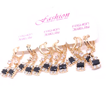 Load image into Gallery viewer, Elegant hanging black square crystal