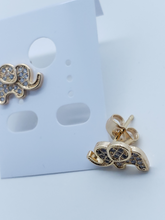 Cargar imagen en el visor de la galería, Small laminated elephant with clear crystals