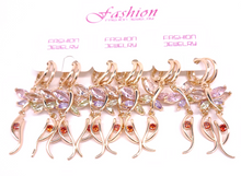 Cargar imagen en el visor de la galería, Flapping fly with multi color crystals (red)