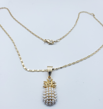 Load image into Gallery viewer, pearl pineapple with gold top and crystals