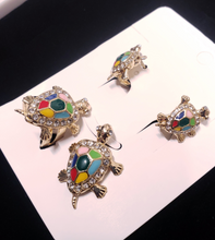Load image into Gallery viewer, Multi - Color turtle (Set - Ring/ Earring/ Pendant)